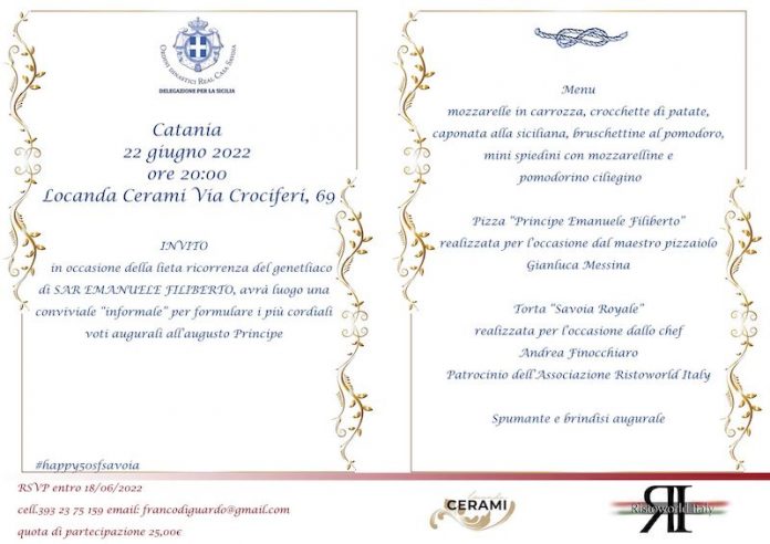 50º compleanno del Principe Emanuele Filiberto a Catania